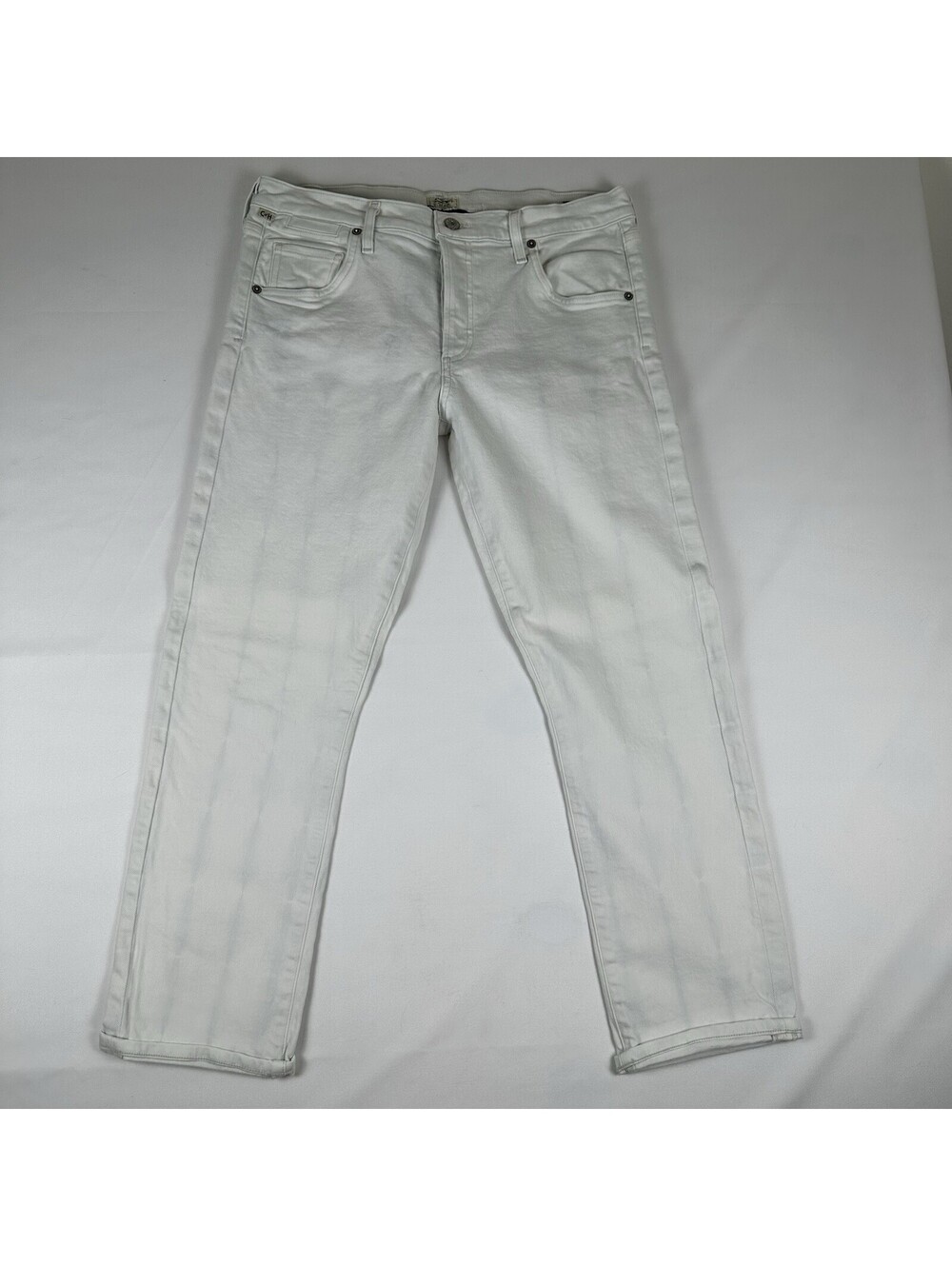 Citizens of Humanity Emerson Slim Boyfriend Jeans Size 29 White Button Fly